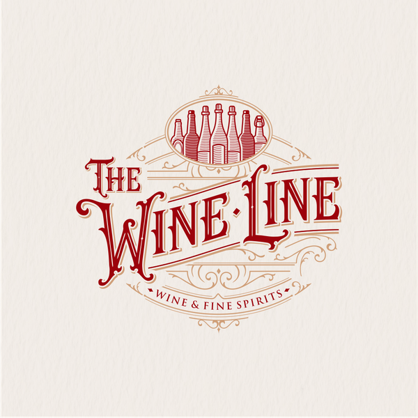 Design by Hariadji8 titled "THE WINE LINE - logo for wine & fine spirits enthussiast"