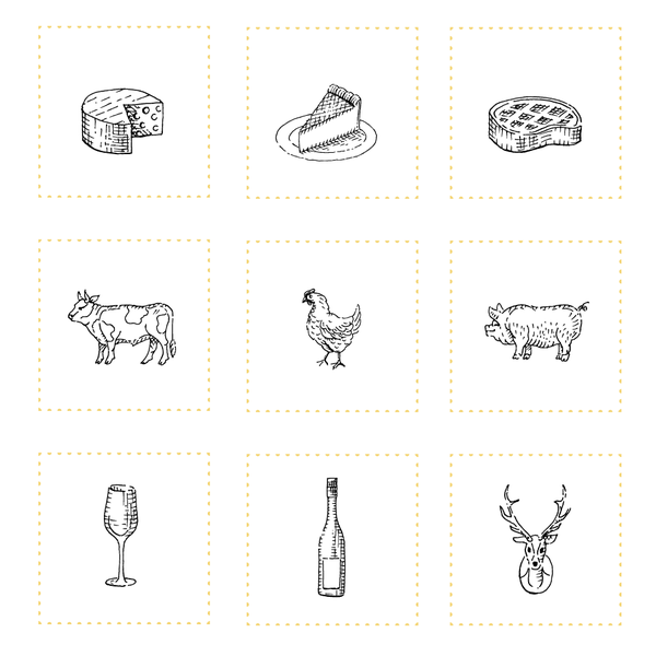 Handdrawn icon set