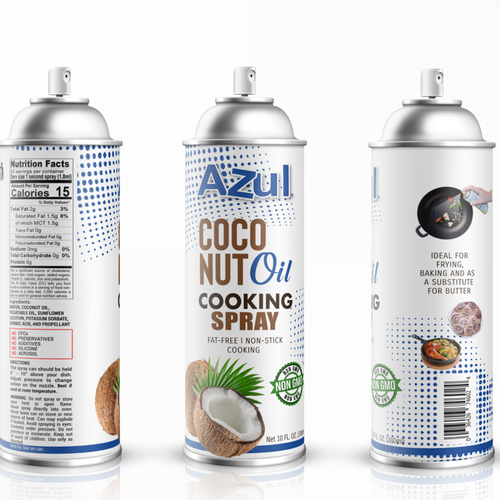 Create Product Extension for Azul Coconut Product - Azul Coconut Oil Spray Design by StudioUno