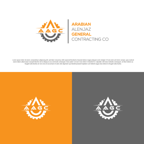 “Modern Industrial Logo for AAGC – Construction & Contracting Company” Design by Pixeldesigner77