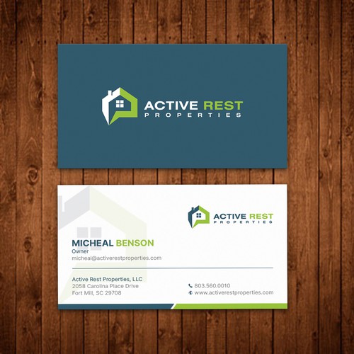 Modern Business Cards for Active Rest Properties Design by ™SF_Design™