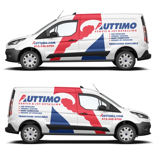 Eye- Catching Van Wrap for our Exotic car & Private Jet Detailing Business. Design by Rockyman