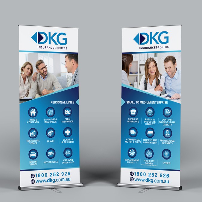 DKG Insurance Brokers - Pull up banner design | Signage ...