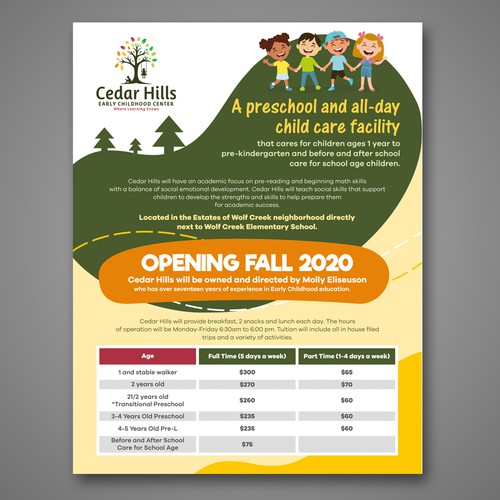 Preschool Flyer Design by Dzhafir