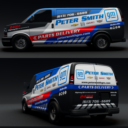 Parts Delivery Van Wrap for a GM Dealership Design by TANSA ART