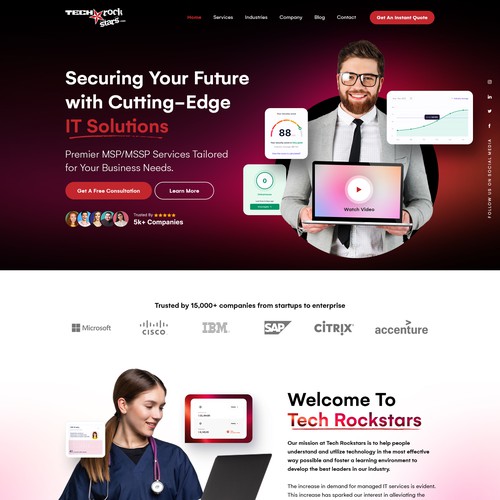 Cutting-Edge Website Design for Premier MSP/MSSP - Tech Rockstars, Inc Design by Jasmin_A (AMPLE)