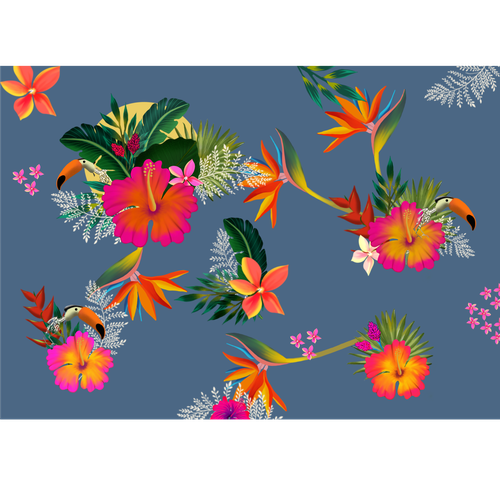 Tropical Fabric Print - Textile Designers & Illustrators Los Angeles fashion brand needs your designs Design by ash00 Designs