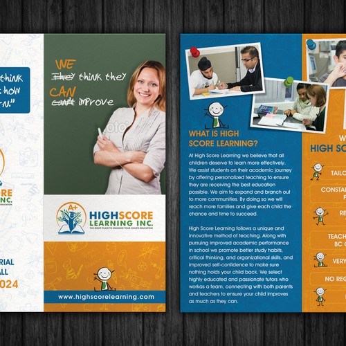 FIRST BROCHURE FOR  TUTORING COMPANY Design by KreativeMouse
