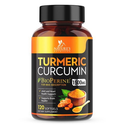 Nature's Nutrition - Needs a Colorful Turmeric Product Label Design by UniqueHub