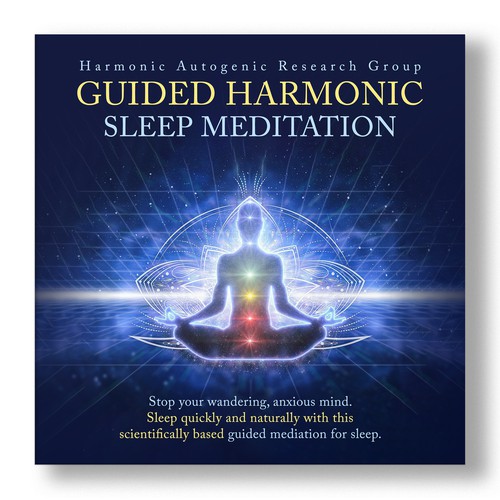 Design an abstract dark on dark sleep meditation book cover Design by The Cloud Digital