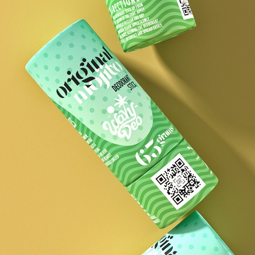 Design creative product packaging for an up and coming deodorant brand! Design by Meln