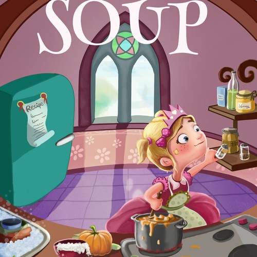 "Princess Soup" children's book cover design デザイン by LBarros