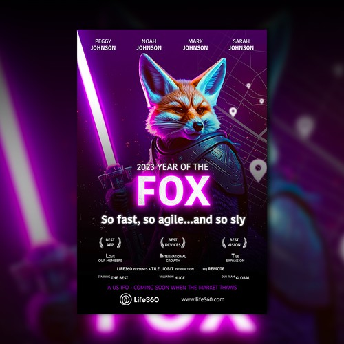 Life360 2023 Year of the Fox Poster Design by MeDesign✦