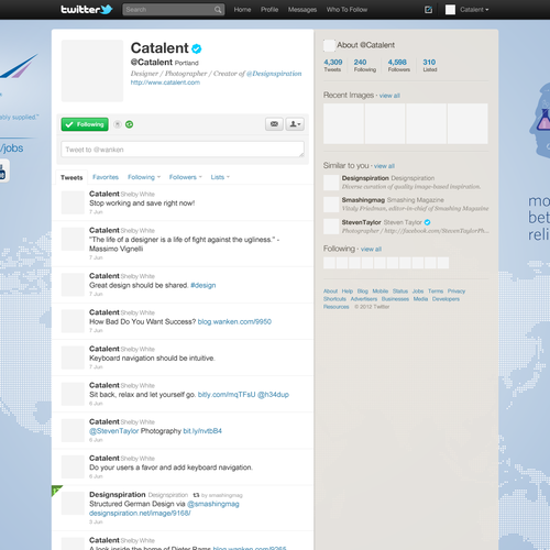 Twitter Background for F1000 global pharma company Ontwerp door Clever Conversion