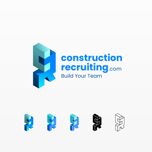 constructionrecruiting.com logo to appeal to construction companies who need to find great talent Design by Luigi