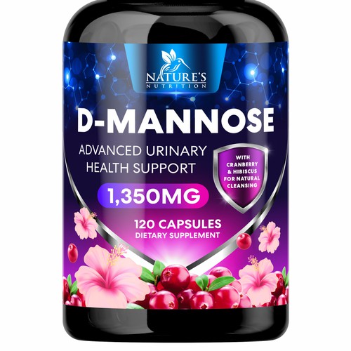 Colorful D-Mannose Design Needed for Nature's Nutrition Design von GenScythe