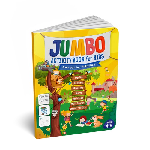 Fun Design for Jumbo Activity Book Design by saffran.designs