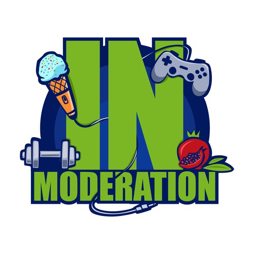 Update a logo for a fun health based podcast - In Moderation Design by Storiebird