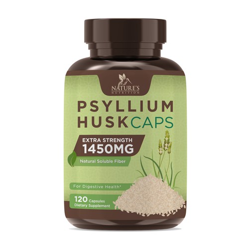 Natural Psyllium Husk Capsules Design needed for Nature's Nutrition Design by EsoWorld