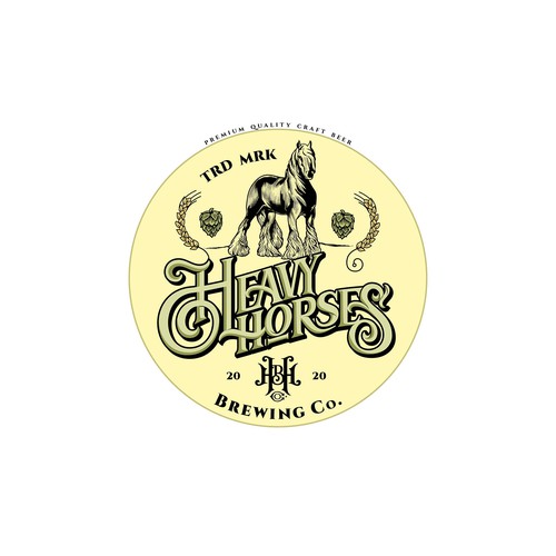 Vintage horse logo for a local brewery Design by F.canarin