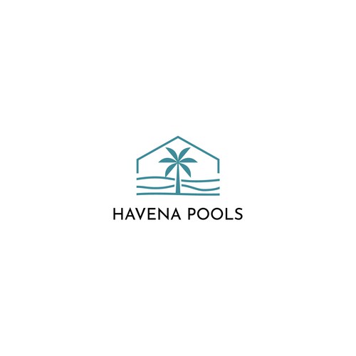 Pool company looking for a tropical  logo and business card Design by FransiskaSari