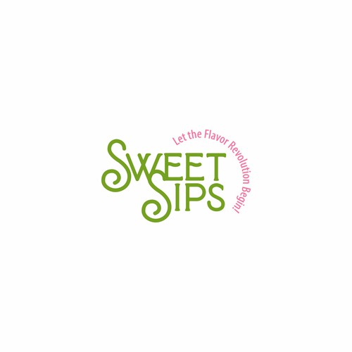 Sweet Sips logo design デザイン by industrial brain ltd