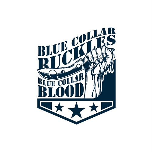 Blue Collar Blood - We need a logo for our hidden belt buckle knifes for blue collar America!! Design by Arfian Huda