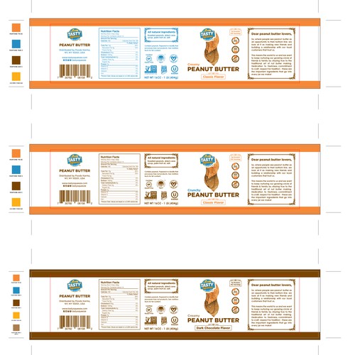 peanut butter label template