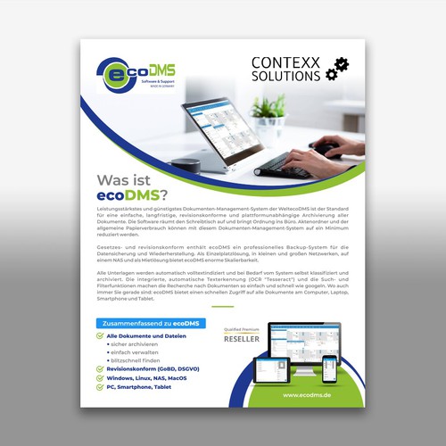 contexx Flyer "ecoDMS" Design by Dzhafir