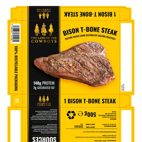 BISON T-BONE STEAK - FROM THE LAND OF THE COWBOYS Design by Cimpri