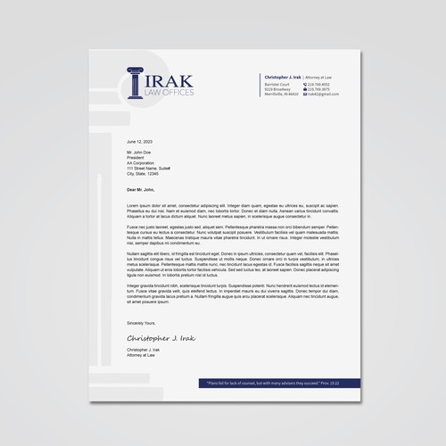 Design a new & improved Legal Letterhead Design by Tcmenk