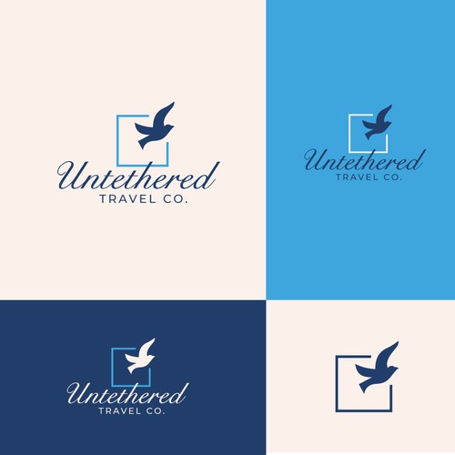 whimsical logo for travel agency that depicts an untethered lifestyle Réalisé par FoxCody