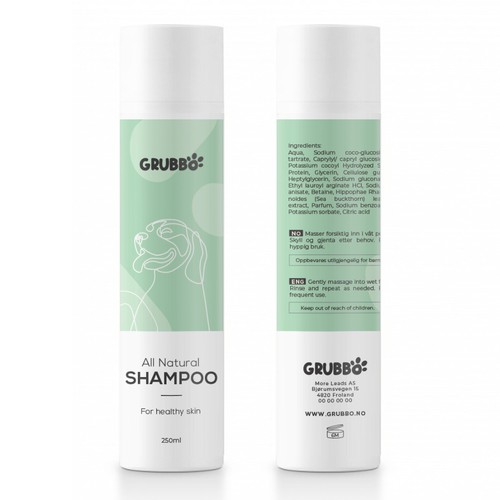 Design label for dog shampoo Design by intanamir