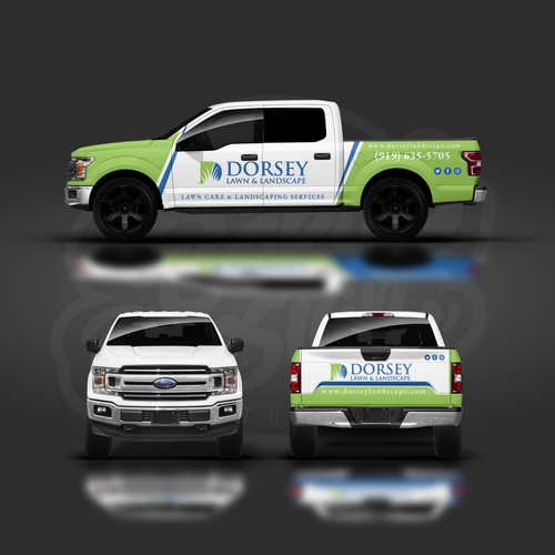 Lawn Care Truck Wrap Design - Ford F150 Crew Cab Design by bakuLdesigns™