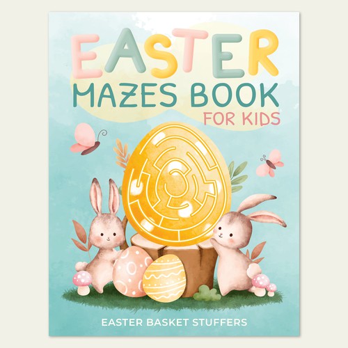 Book Cover For Easter Activity Book for Kids (Buchcover für Ostern) Design by tata visual