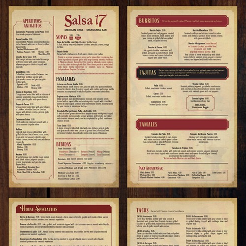 Design a New Menu for a Regional Mexican Restaurant Design by Moonlit Fox