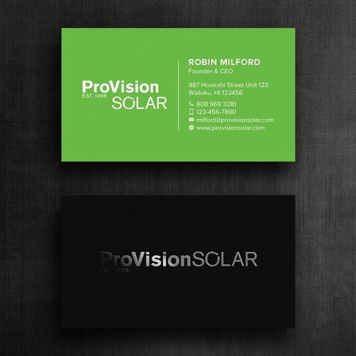 Solar Business Cards Design by Felix SH