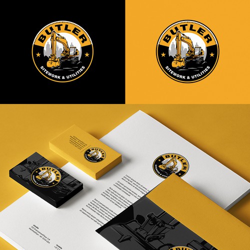 Sitework & Utility Construction Logo/Mascot Brand Identity Pack Design por sarvsar