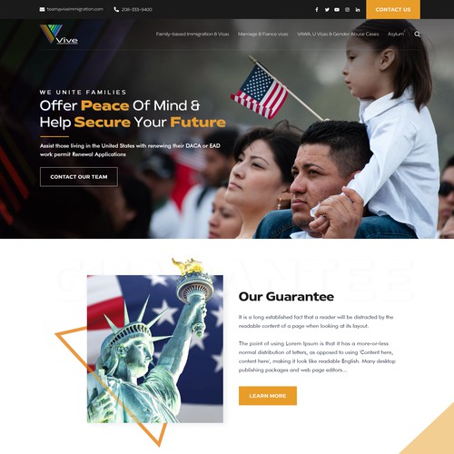 Immigration Work Permit Site Focused Redesign Design von OMGuys™