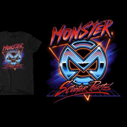 Creative shirt design needed for Monster Scooter Parts Design por Black Arts 888