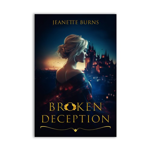 Book cover design for a novel called Broken Deception Design by SamArt❄️