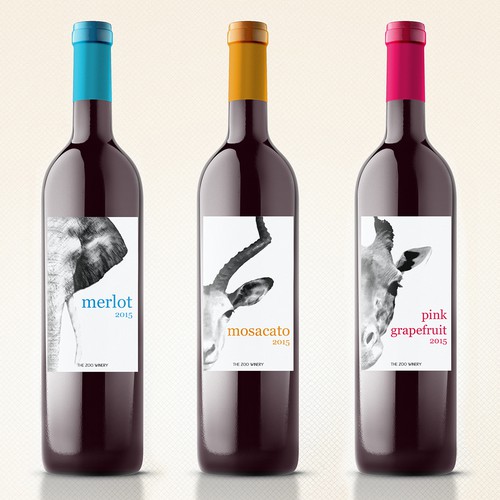 Create a Zoo Theme wine label Design by masb