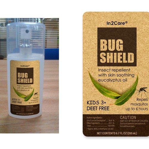 Design A product label for an insect repellent based on African lemon eucalyptus oil por SulieCreative