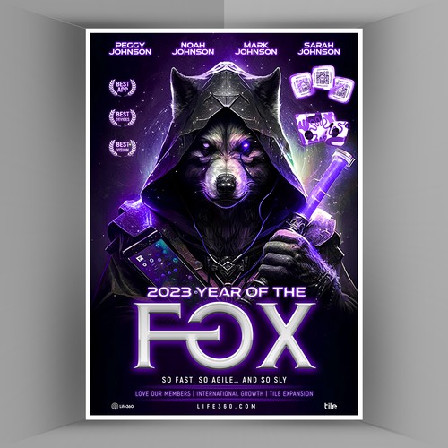 Life360 2023 Year of the Fox Poster Design by Doryan Design