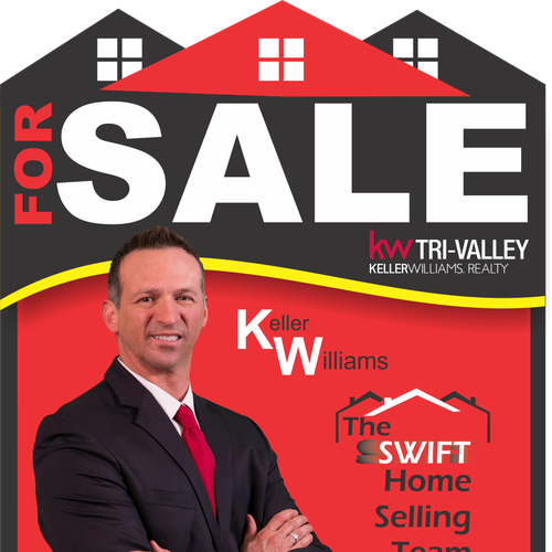 Real Estate For Sale Sign Competition.  Your design will hang in front of 100's of homes Réalisé par mouse.grafic