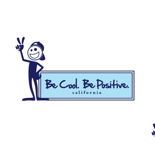 Be Cool. Be Positive. | California Headwear Design por Muriel c