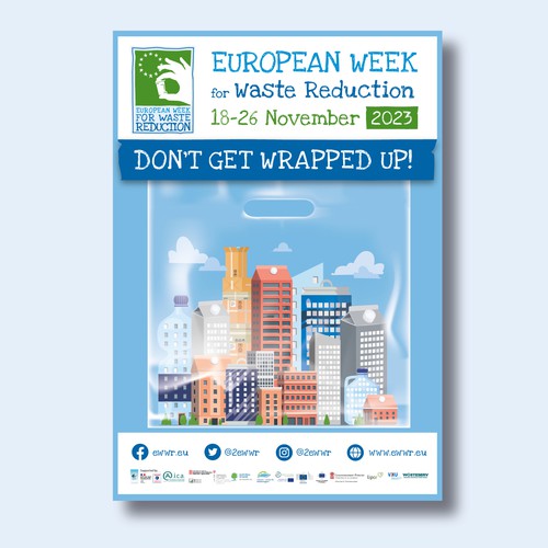 A poster for the European Week for Waste Reduction 2023 Design by Pandius