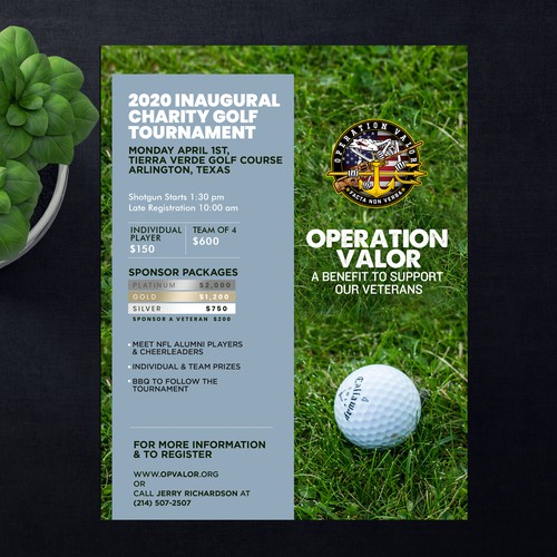 FLYER - Veteran's Charity Golf Tournament Design by ektadevesh