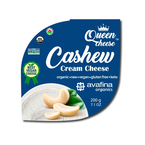 Vegan Cashew Cheese Packaging Rebrand Design by Saturnine