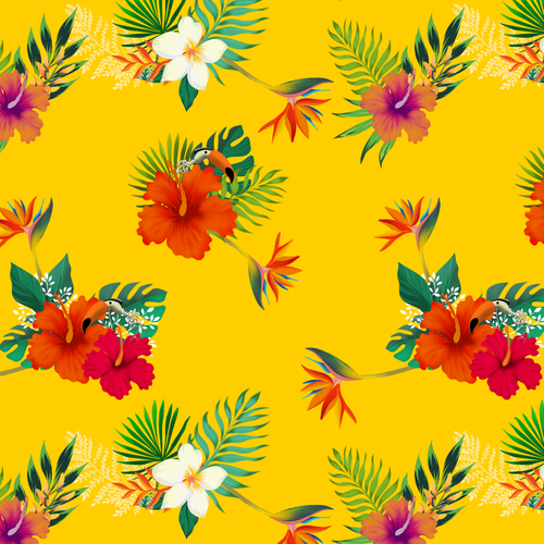 Tropical Fabric Print - Textile Designers & Illustrators Los Angeles fashion brand needs your designs Design by ash00 Designs